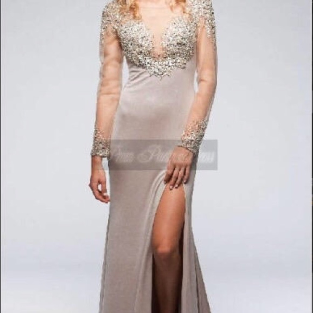 Prom Champagne Evening Gown